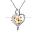 2015 Fashion Charming heart crystal necklace China Wholesale Necklace